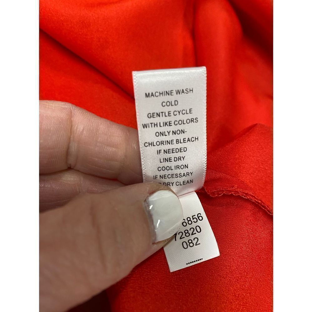 Spense Orange Long Sleeve Button Front Dress Size… - image 6